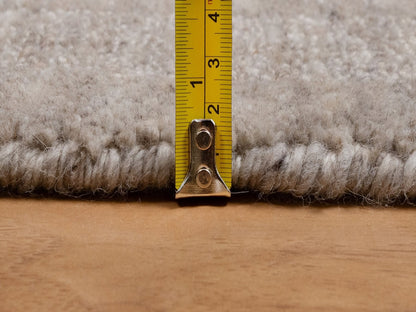 Brown 2'7" x 12'0" Modern and Contemporary Handloom Wool Rug - Sku: O091656