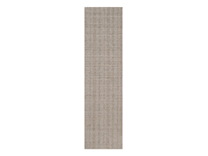 Brown 2'7" x 10'0" Modern and Contemporary Handloom Wool Rug - Sku: O091658