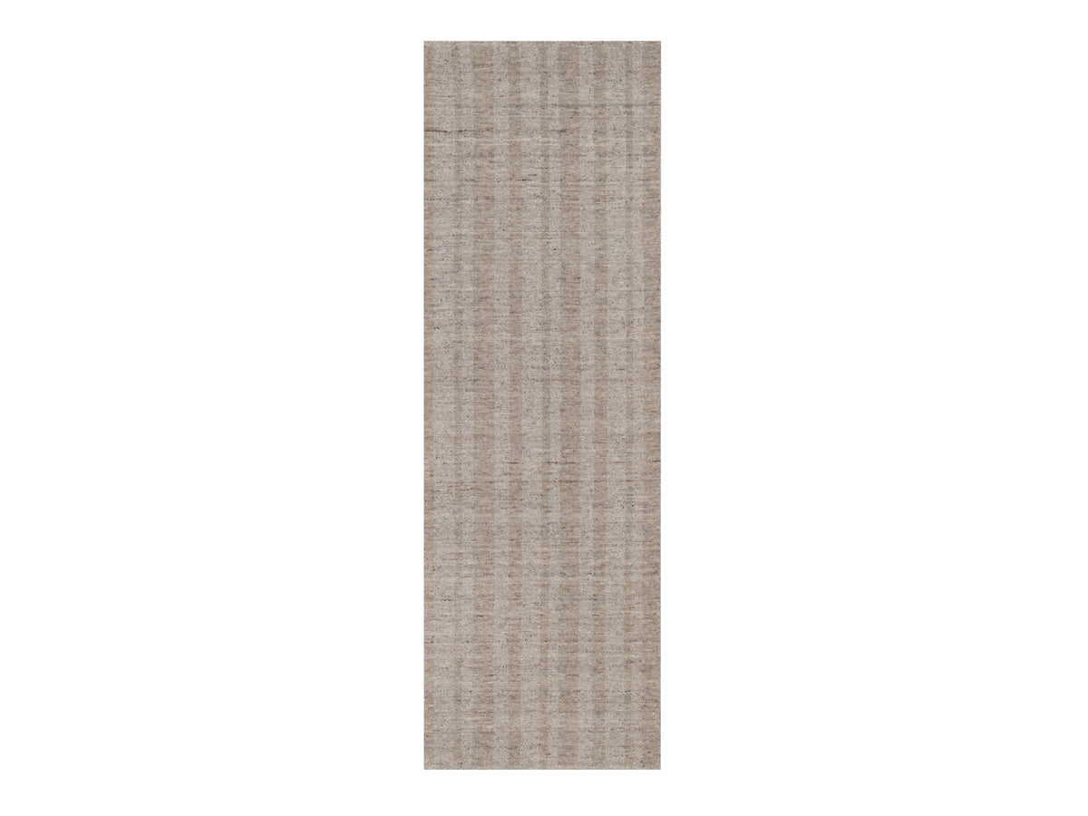 Modern / Contemporary hand-knotted wool runner in Brown, 2'7" x 8', SKU O091659