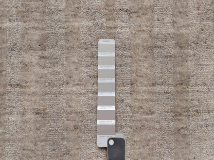 Modern / Contemporary hand-knotted wool runner in Brown, 2'7" x 8', SKU O091659 (view 4)