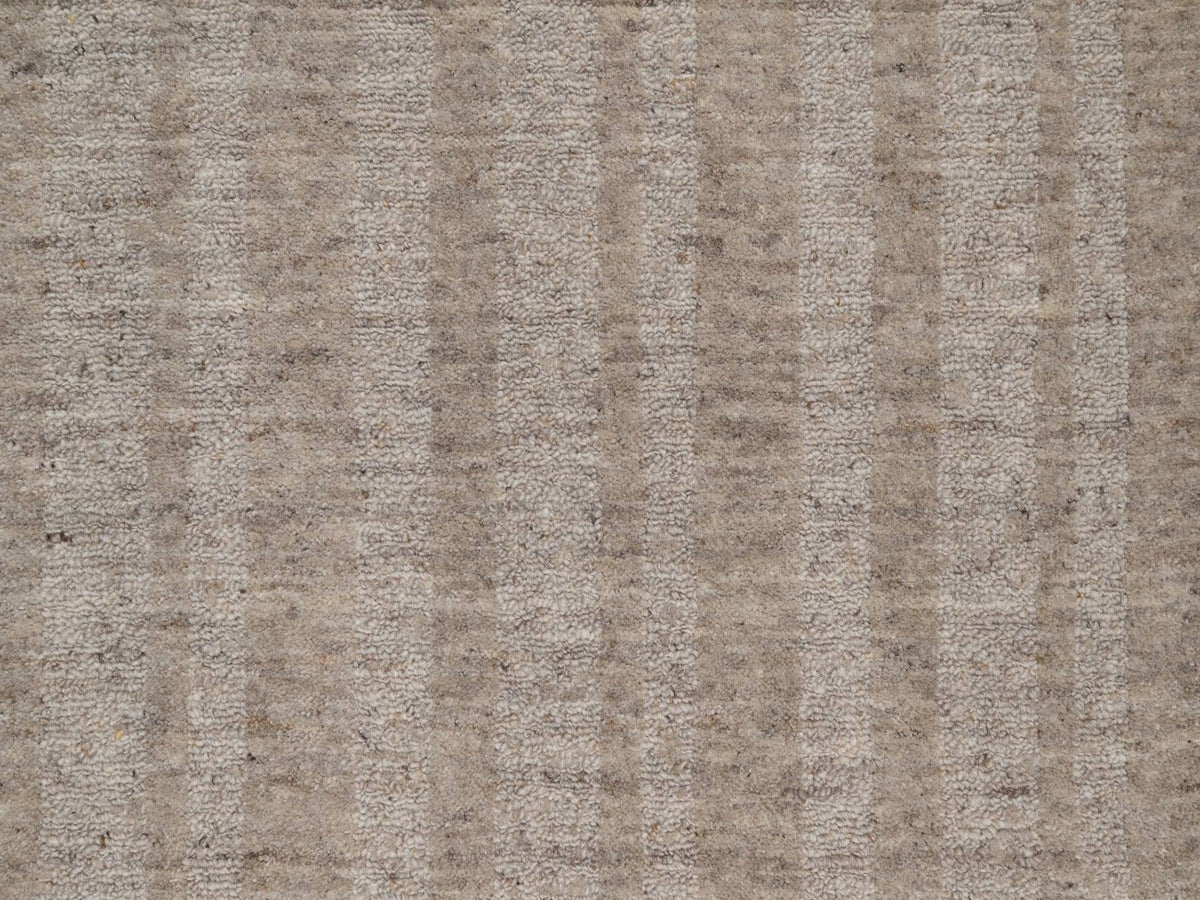 Modern / Contemporary hand-knotted wool runner in Brown, 2'7" x 8', SKU O091659 (view 5)