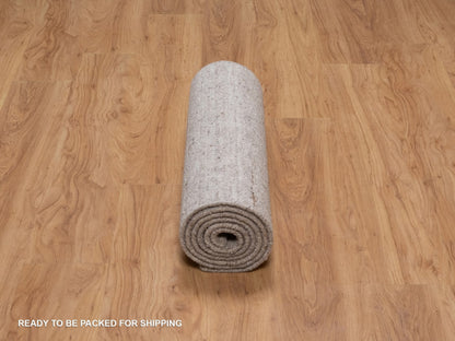 Modern / Contemporary hand-knotted wool runner in Brown, 2'7" x 8', SKU O091659 (view 6)