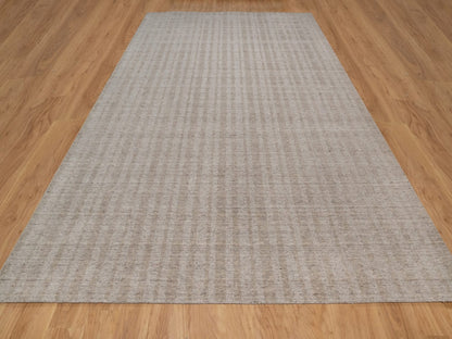 Brown 9'11" x 14'0" Modern and Contemporary Handloom Wool Rug - Sku: O091661
