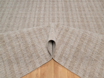 Brown 9'11" x 14'0" Modern and Contemporary Handloom Wool Rug - Sku: O091661