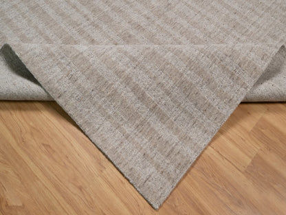 Brown 9'11" x 14'0" Modern and Contemporary Handloom Wool Rug - Sku: O091661