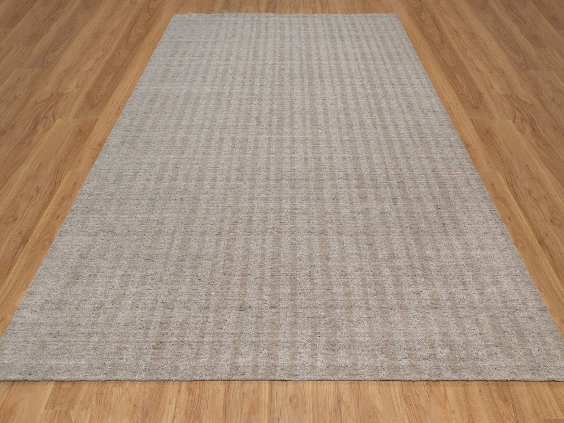 Brown 9'0" x 12'0" Modern and Contemporary Handloom Wool Rug - Sku: O091663