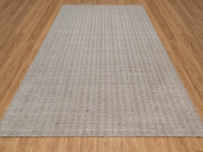 Brown 9'0" x 12'0" Modern and Contemporary Handloom Wool Rug - Sku: O091663