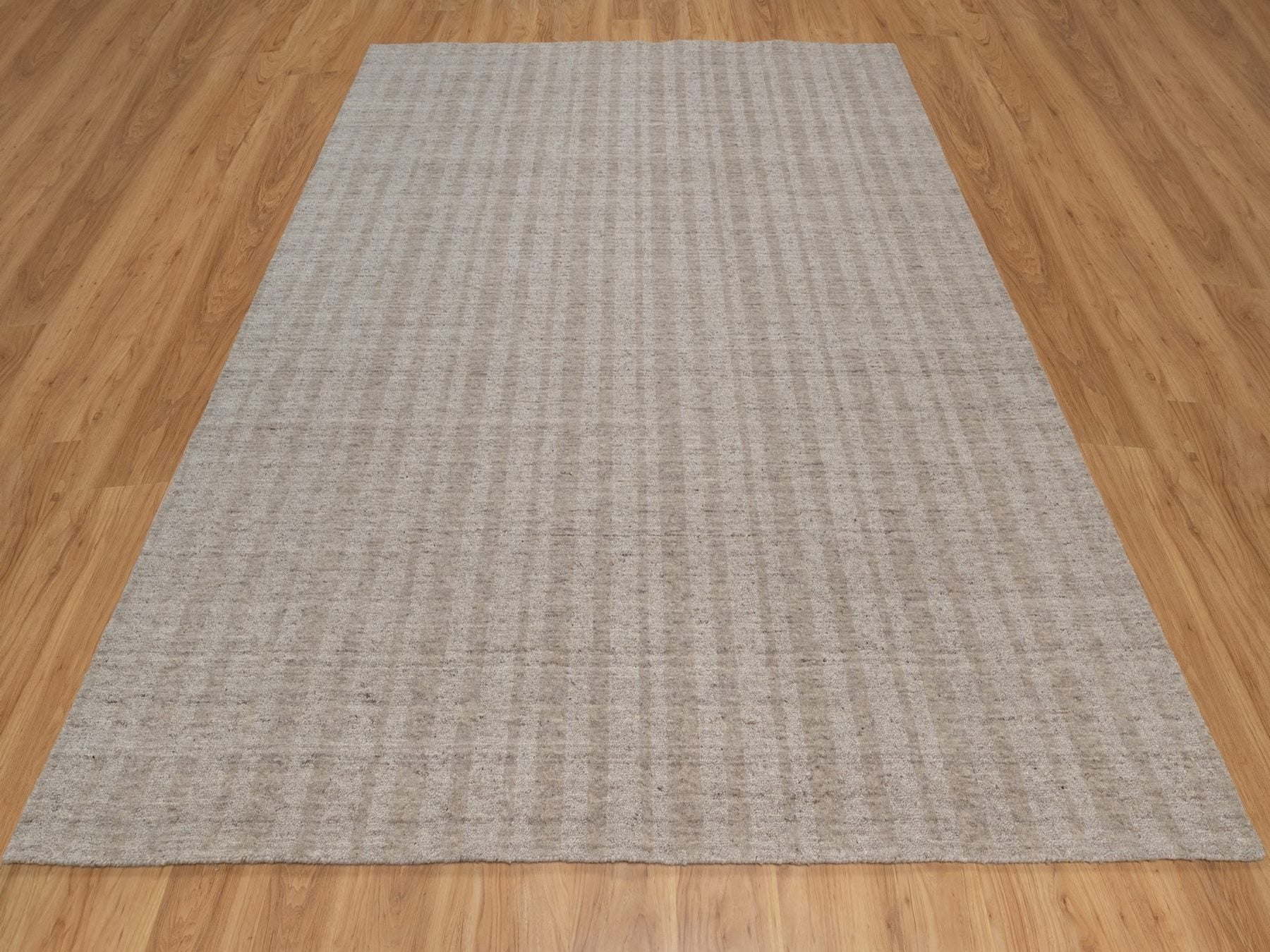 Brown 8'1" x 10'0" Modern and Contemporary Handloom Wool Rug - Sku: O091665