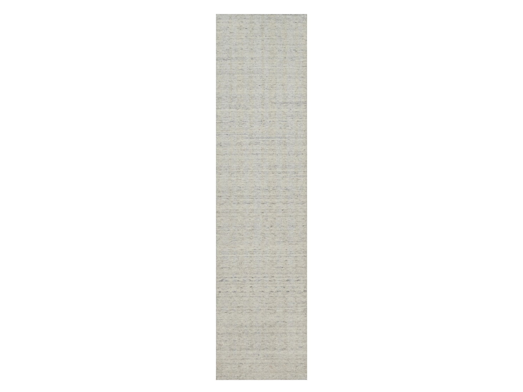 Ivory 2'5" x 10'0" Modern and Contemporary Handloom Wool Rug - Sku: O091670