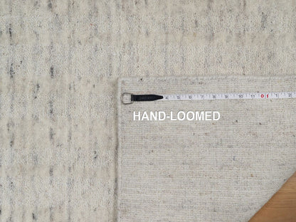 Modern / Contemporary hand-knotted wool runner in Ivory, 2'5" x 10' — SKU O091670 (view 8)