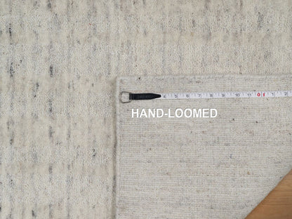 Modern / Contemporary hand-knotted wool runner in Ivory, 2'6" x 9'11" — SKU O091671 (view 8)