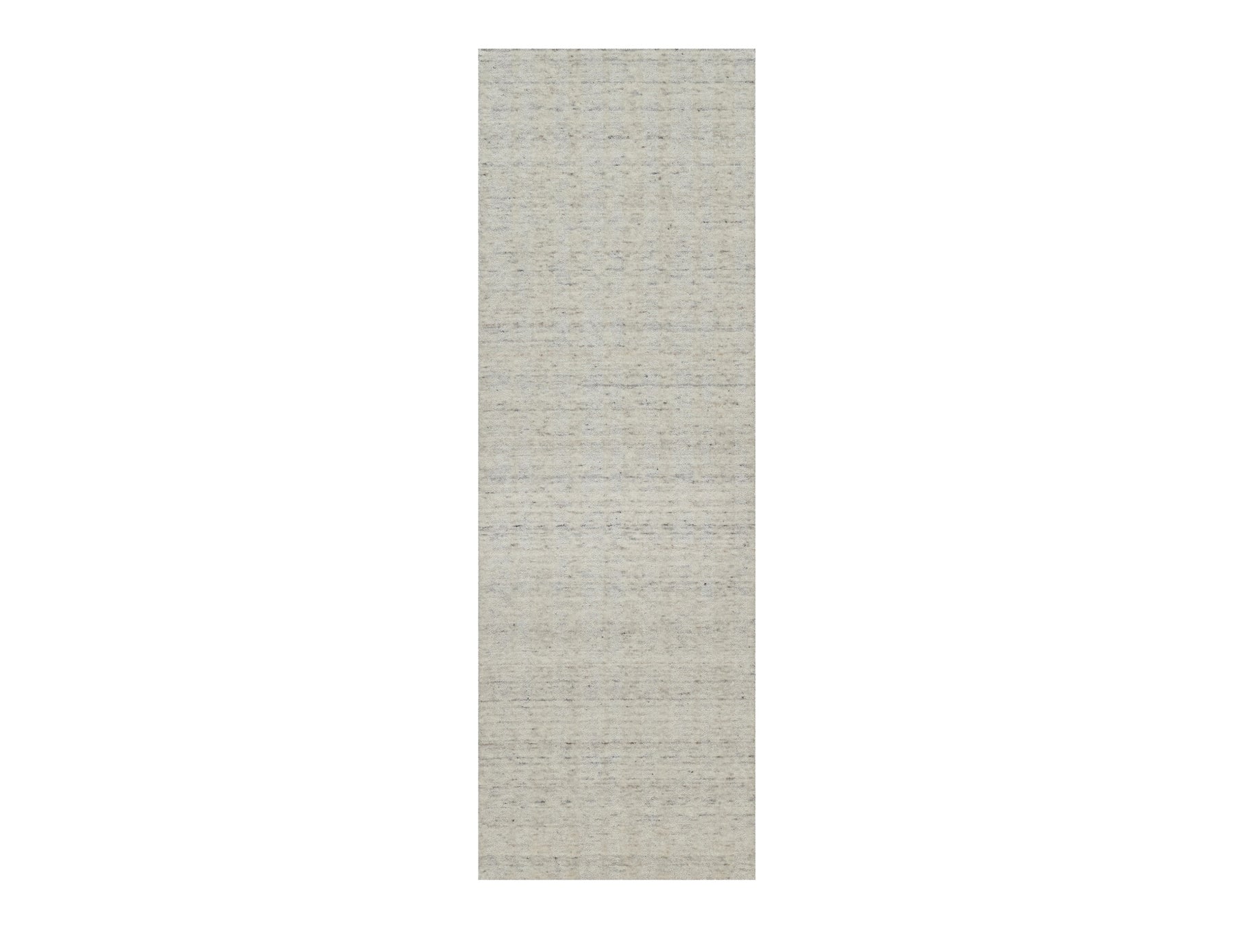 Ivory 2'8" x 8'0" Modern and Contemporary Handloom Wool Rug - Sku: O091672