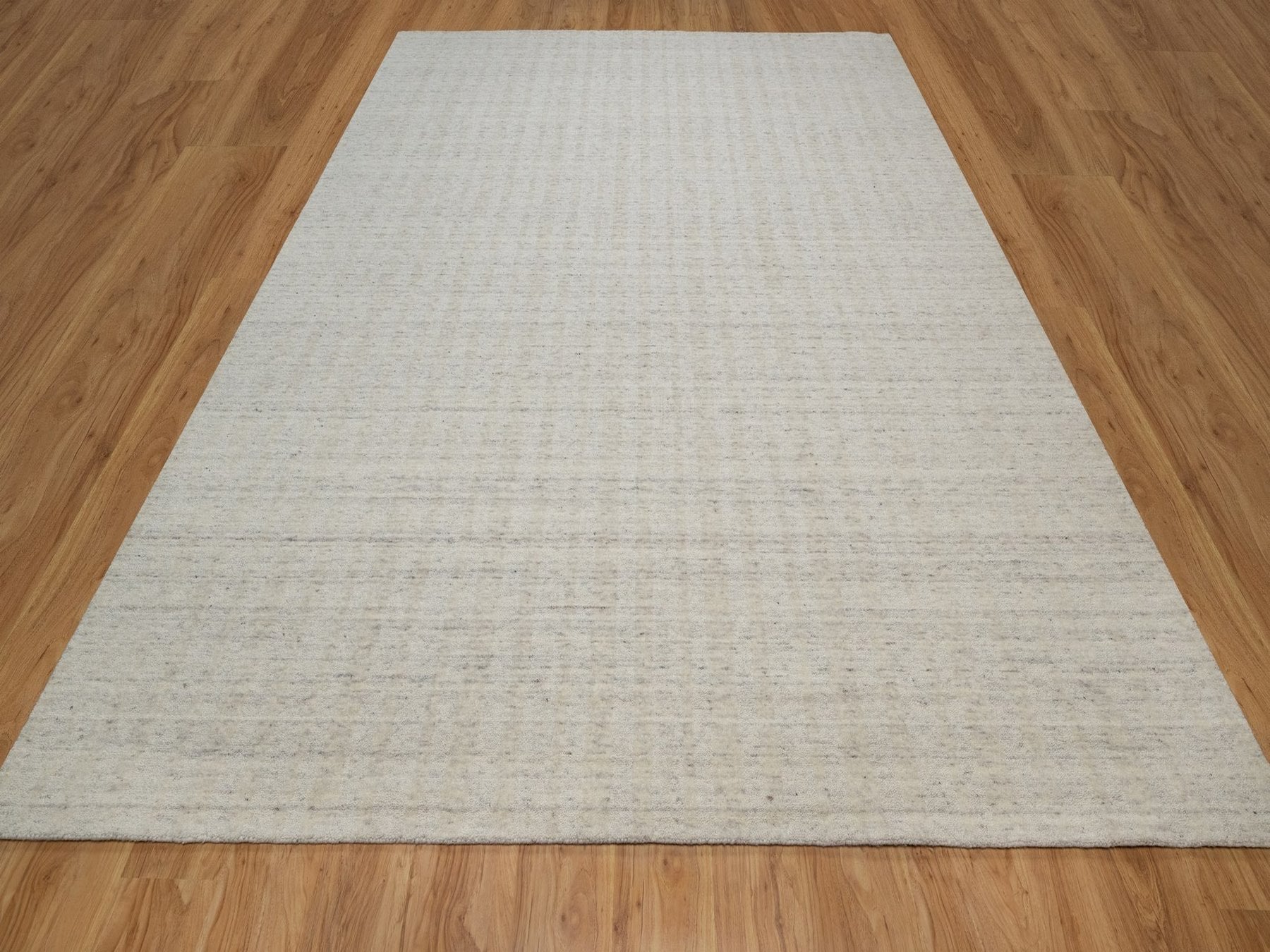 Modern / Contemporary hand-knotted wool rug in Ivory, 8'11" x 12' — SKU O091673 (view 2)