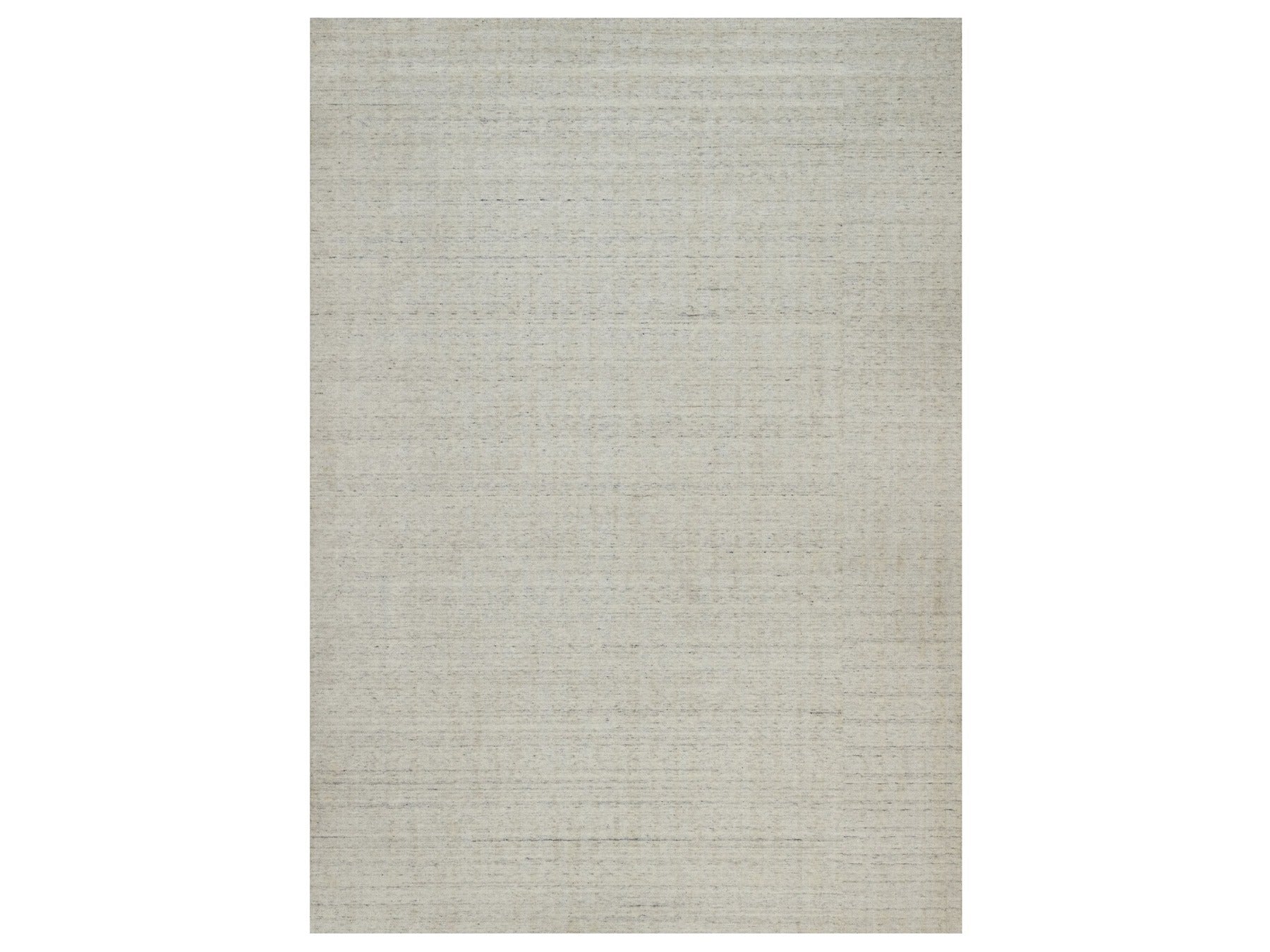 Ivory 9'11" x 14'0" Modern and Contemporary Handloom Wool Rug - Sku: O091674