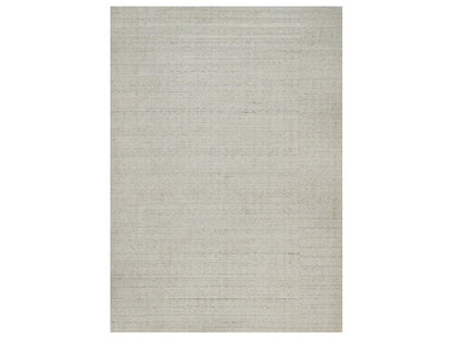 Modern / Contemporary hand-knotted wool rug in Ivory, 9'11" x 14' — SKU O091674