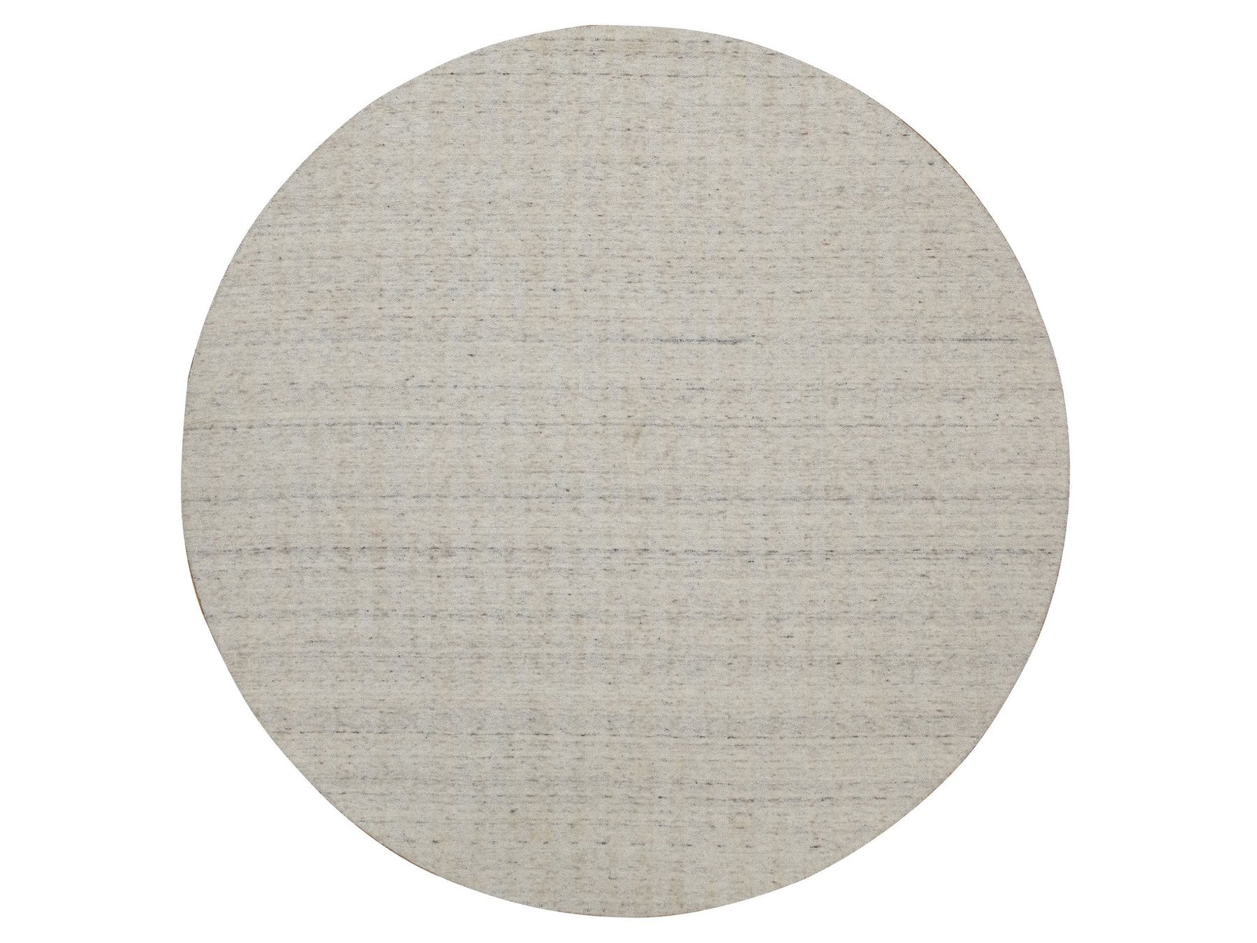 Ivory 7'11" x 7'11" Modern and Contemporary Handloom Wool Rug - Sku: O091676