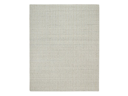 Modern / Contemporary hand-knotted wool rug in Ivory, 8'1" x 10' — SKU O091677