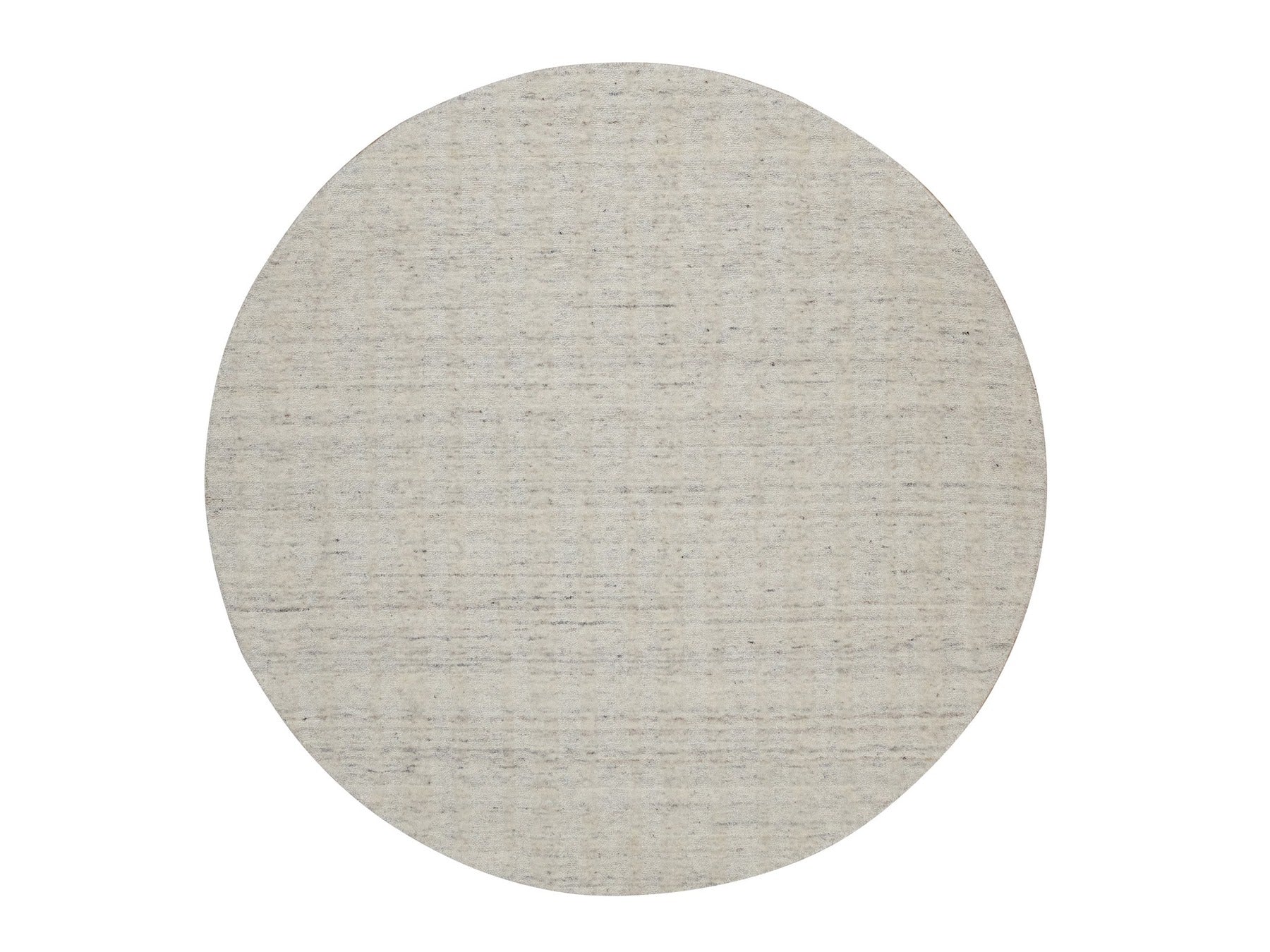 Modern / Contemporary hand-knotted wool rug in Ivory, 6' x 6' — SKU O091678