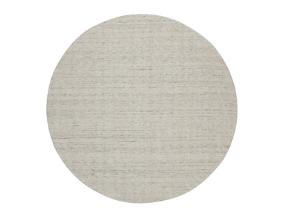 Modern / Contemporary hand-knotted wool rug in Ivory, 6' x 6' — SKU O091678