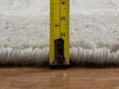 Modern / Contemporary hand-knotted wool rug in Ivory, 6' x 6' — SKU O091678 (view 7)