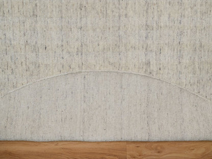 Modern / Contemporary hand-knotted wool rug in Ivory, 7'11" x 7'11" — SKU O091680 (view 4)