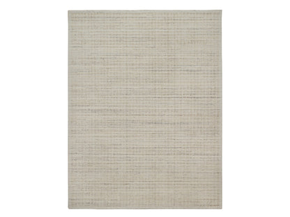 Modern / Contemporary hand-knotted wool rug in Ivory, 9'2" x 12' — SKU O091682