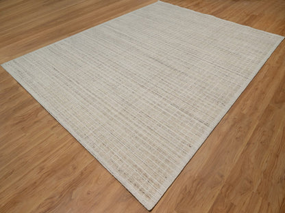 Modern / Contemporary hand-knotted wool rug in Ivory, 9'2" x 12' — SKU O091682 (view 3)