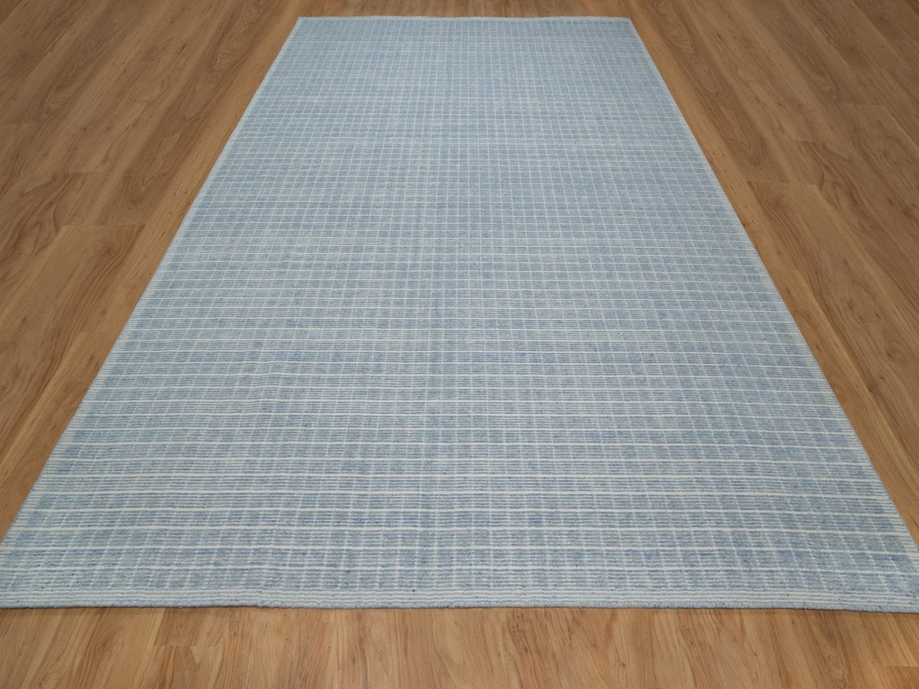 Modern / Contemporary hand-knotted wool rug in Blue, 10'1" x 13'11" — SKU O091688 (view 2)