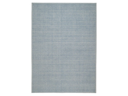 Blue 10'0" x 13'11" Modern and Contemporary Handloom Wool Rug - Sku: O091689