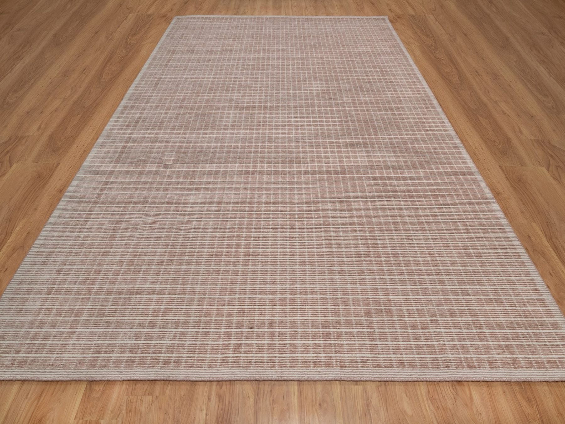 Modern / Contemporary hand-knotted wool rug in Pink, 10'1" x 14' — SKU O091695 (view 2)