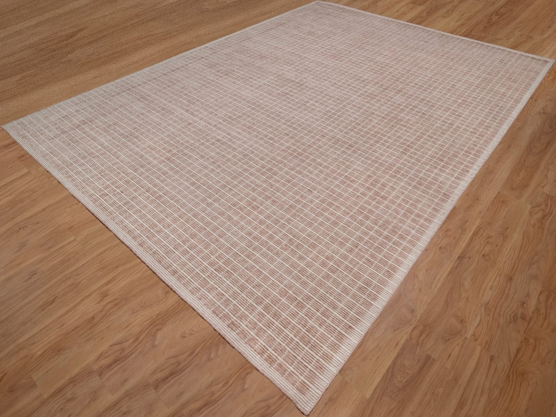 Modern / Contemporary hand-knotted wool rug in Pink, 10'1" x 14' — SKU O091695 (view 3)