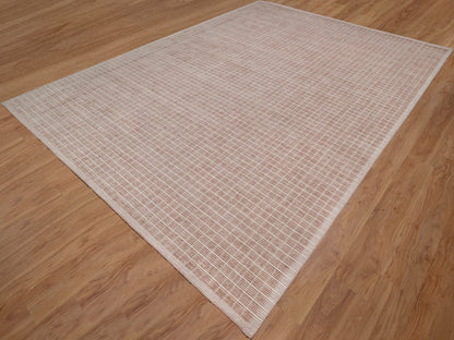 Modern / Contemporary hand-knotted wool rug in Pink, 10'1" x 14' — SKU O091695 (view 3)