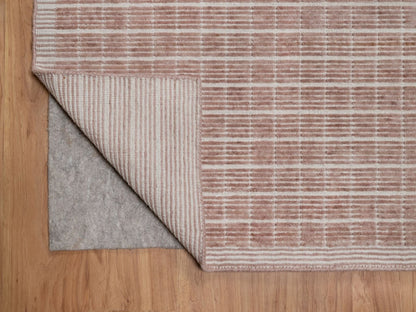 Modern / Contemporary hand-knotted wool rug in Pink, 9'1" x 12' — SKU O091697 (view 4)