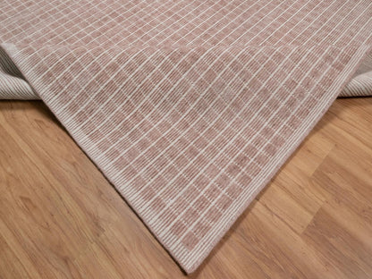 Modern / Contemporary hand-knotted wool rug in Pink, 9'1" x 12' — SKU O091697 (view 6)