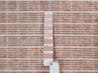 Modern / Contemporary hand-knotted wool rug in Pink, 9'1" x 12' — SKU O091697 (view 7)