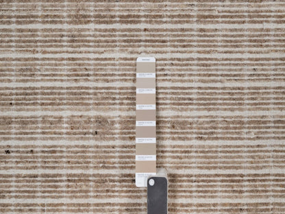 Brown 10'0" x 14'0" Modern and Contemporary Handloom Wool Rug - Sku: O091698