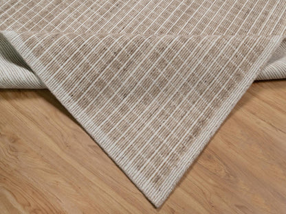 Brown 9'0" x 12'0" Modern and Contemporary Handloom Wool Rug - Sku: O091708
