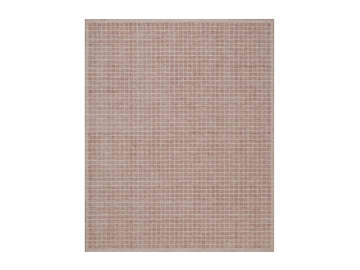 Modern / Contemporary hand-knotted wool rug in Pink, 8' x 10' — SKU O091711