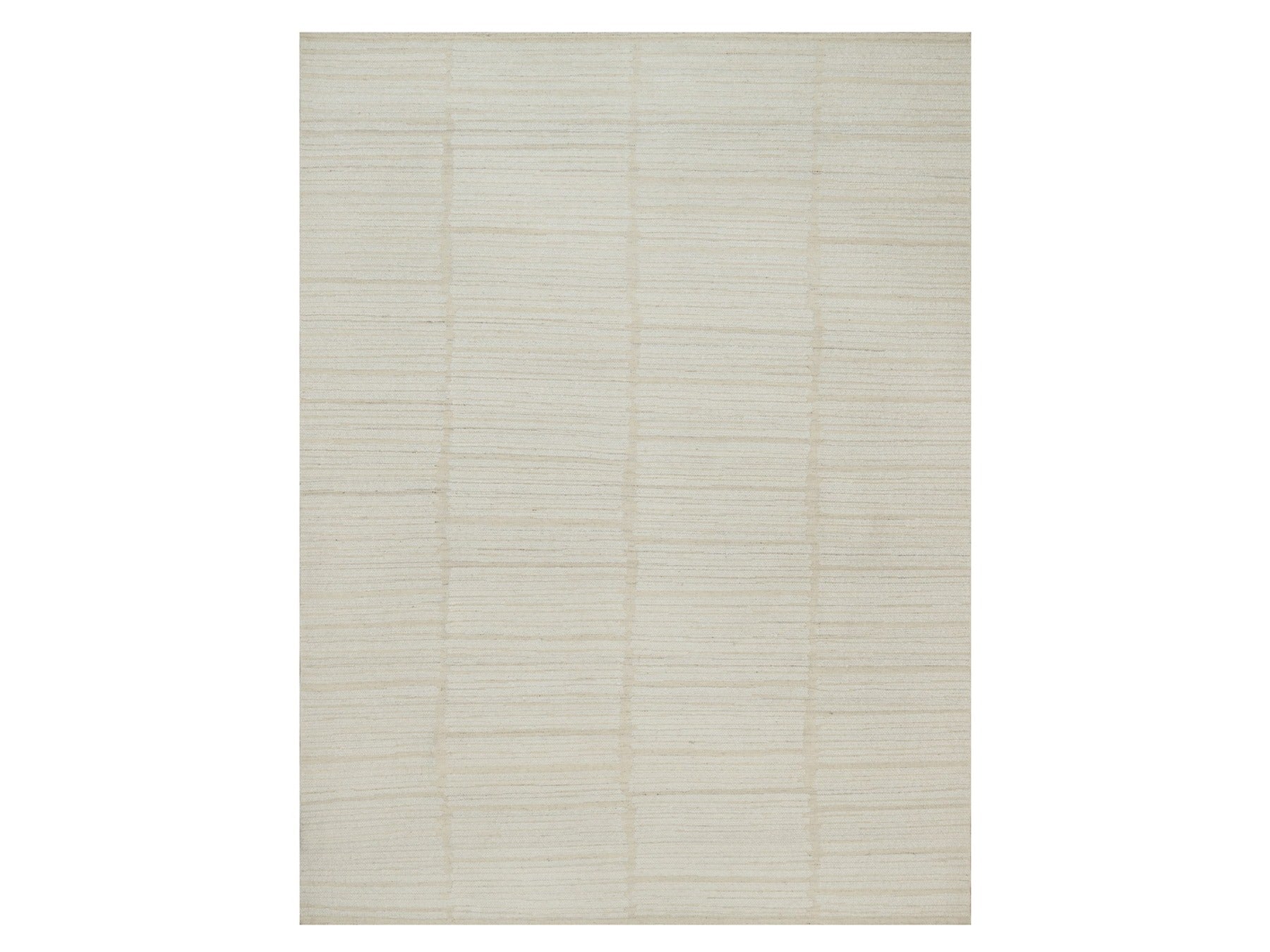 Modern / Contemporary hand-knotted wool rug in Ivory, 9' x 12' — SKU O091718