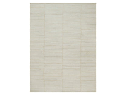 Modern / Contemporary hand-knotted wool rug in Ivory, 9' x 12' — SKU O091718