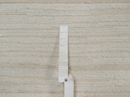 Modern / Contemporary hand-knotted wool rug in Ivory, 9' x 12' — SKU O091718 (view 7)