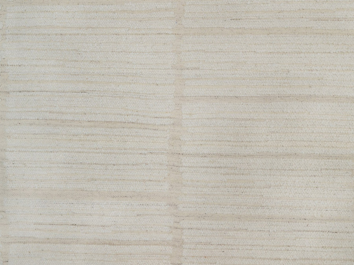 Modern / Contemporary hand-knotted wool rug in Ivory, 9' x 12' — SKU O091718 (view 8)