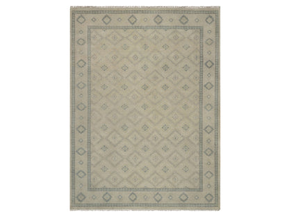 Tribal Tribal & Geometric hand-knotted wool rug in Ivory, 9' x 12' — SKU O091720