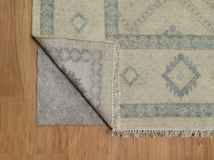 Tribal Tribal & Geometric hand-knotted wool rug in Ivory, 9' x 12' — SKU O091720 (view 4)