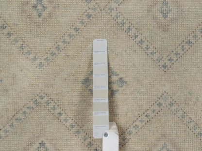 Tribal Tribal & Geometric hand-knotted wool rug in Ivory, 9' x 12' — SKU O091720 (view 7)