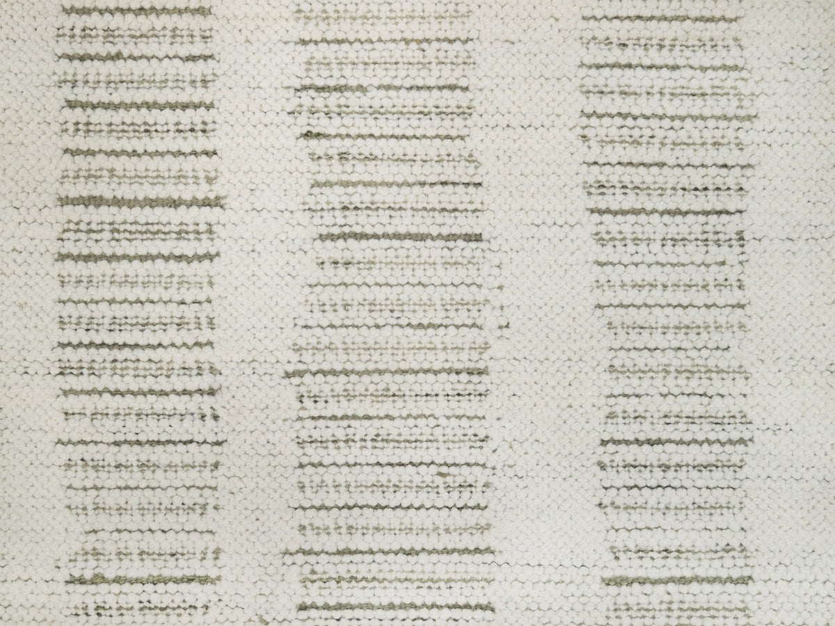 Modern / Contemporary hand-knotted wool runner in Ivory, 2'5" x 7'11" — SKU O091723 (view 5)