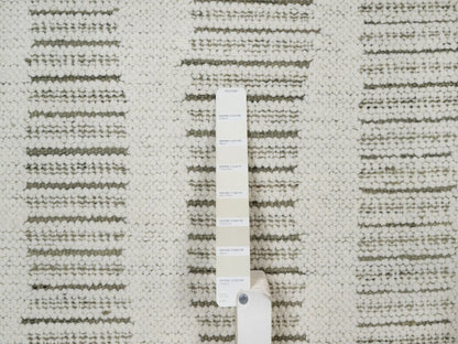 Modern / Contemporary hand-knotted wool runner in Ivory, 2'6" x 11'10" — SKU O091724 (view 4)