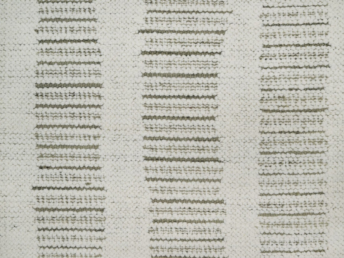 Modern / Contemporary hand-knotted wool runner in Ivory, 2'6" x 11'10" — SKU O091724 (view 5)