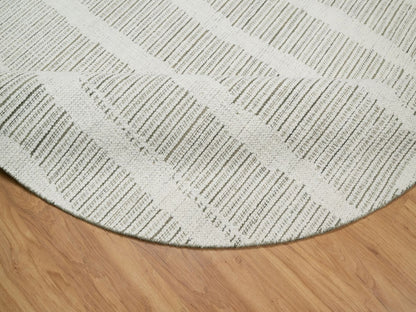 Modern / Contemporary hand-knotted wool rug in Ivory, 7'9" x 7'9" — SKU O091728 (view 6)