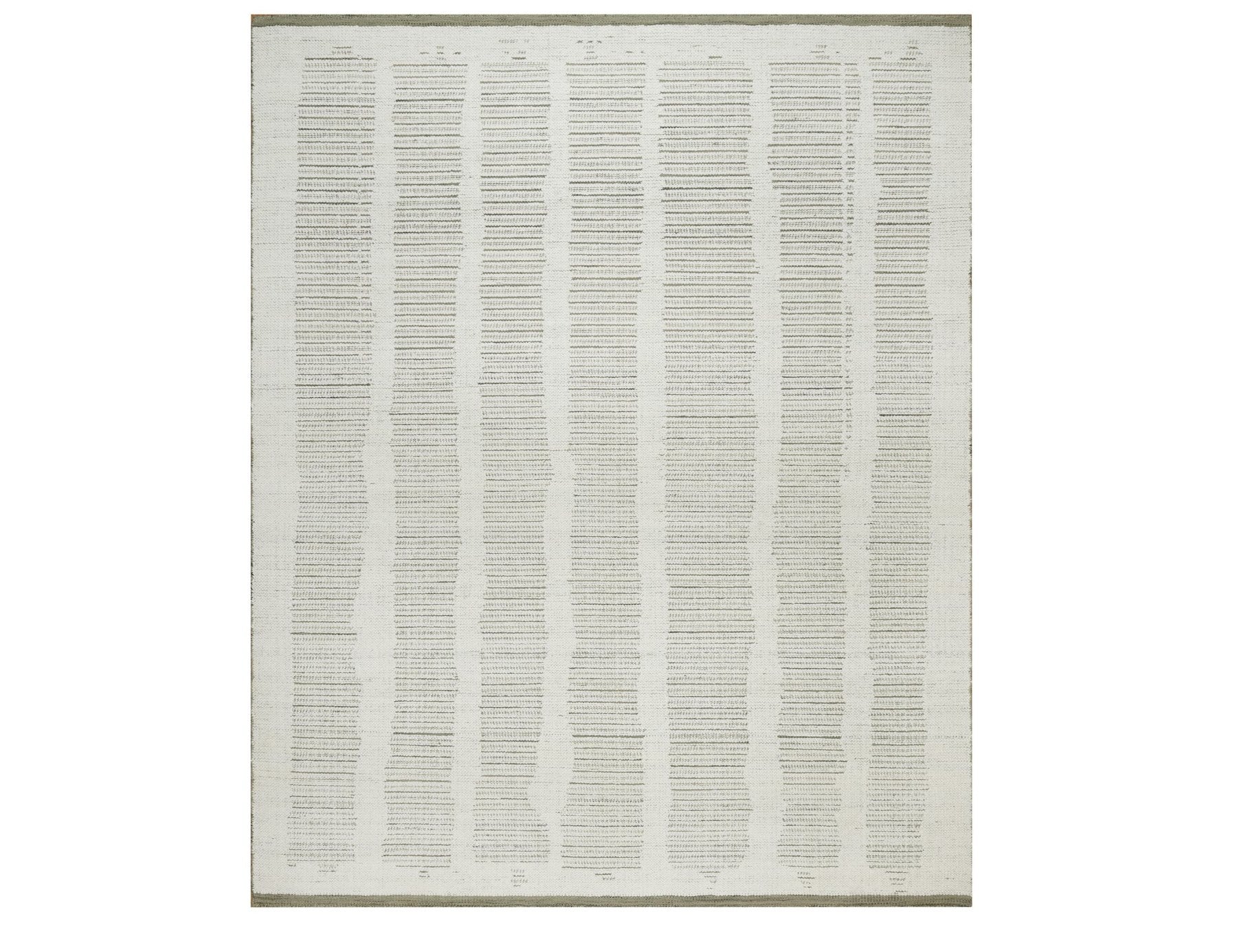 Modern / Contemporary hand-knotted wool rug in Ivory, 8' x 9'11" — SKU O091729